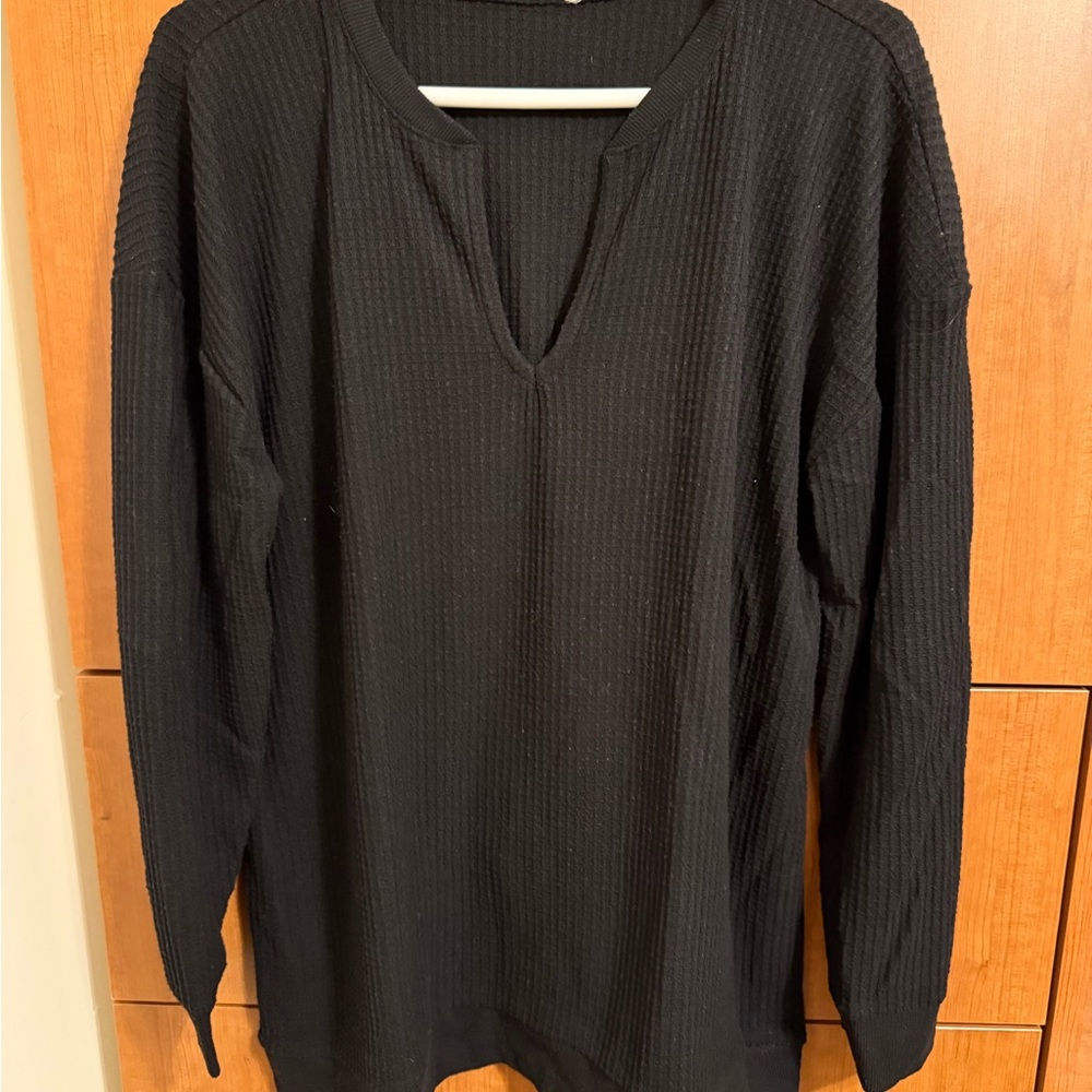 LOFT Black Long Sleeve Top
